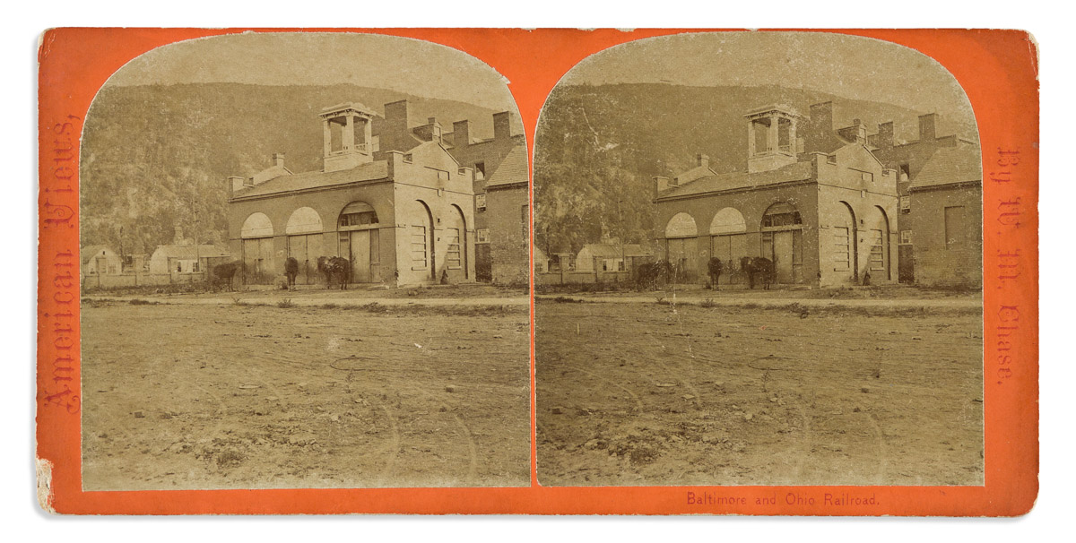 (SLAVERY & ABOLITION.) Stereoview of the yet-unnamed John Browns Fort.